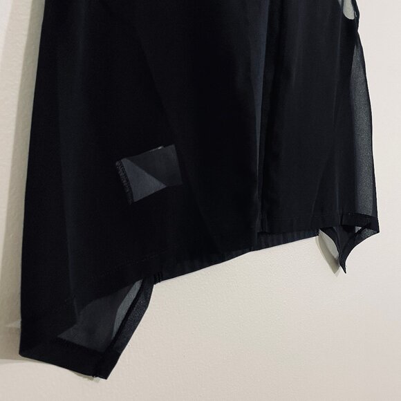 BIK BOK Scandi Brand Cropped Swing Mesh Panel Tank Top (Black, XS) - Picture 3 of 5